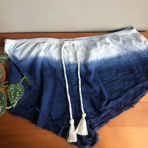 Ombré Indigo Gauze Shorts